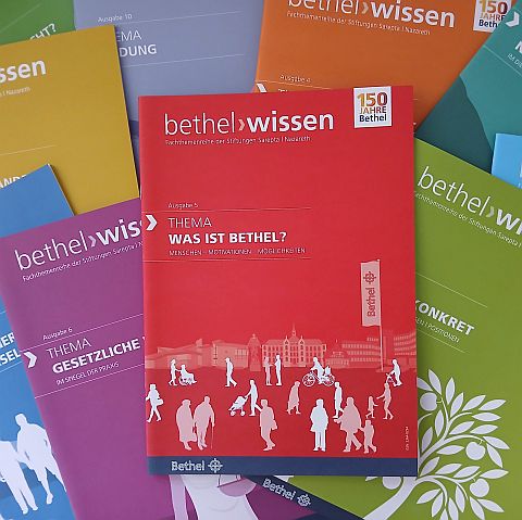 Unterschiedliche Ausgaben von Bethel>wissen viele bunte Ausgaben von Bethel>wissen
