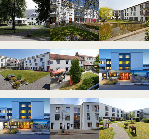 9 kleine Bilder von allen station�ren Einrichtungen Bethels